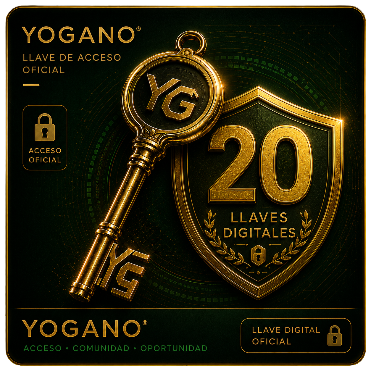 Pack 20 Llaves Digitales YOGANO