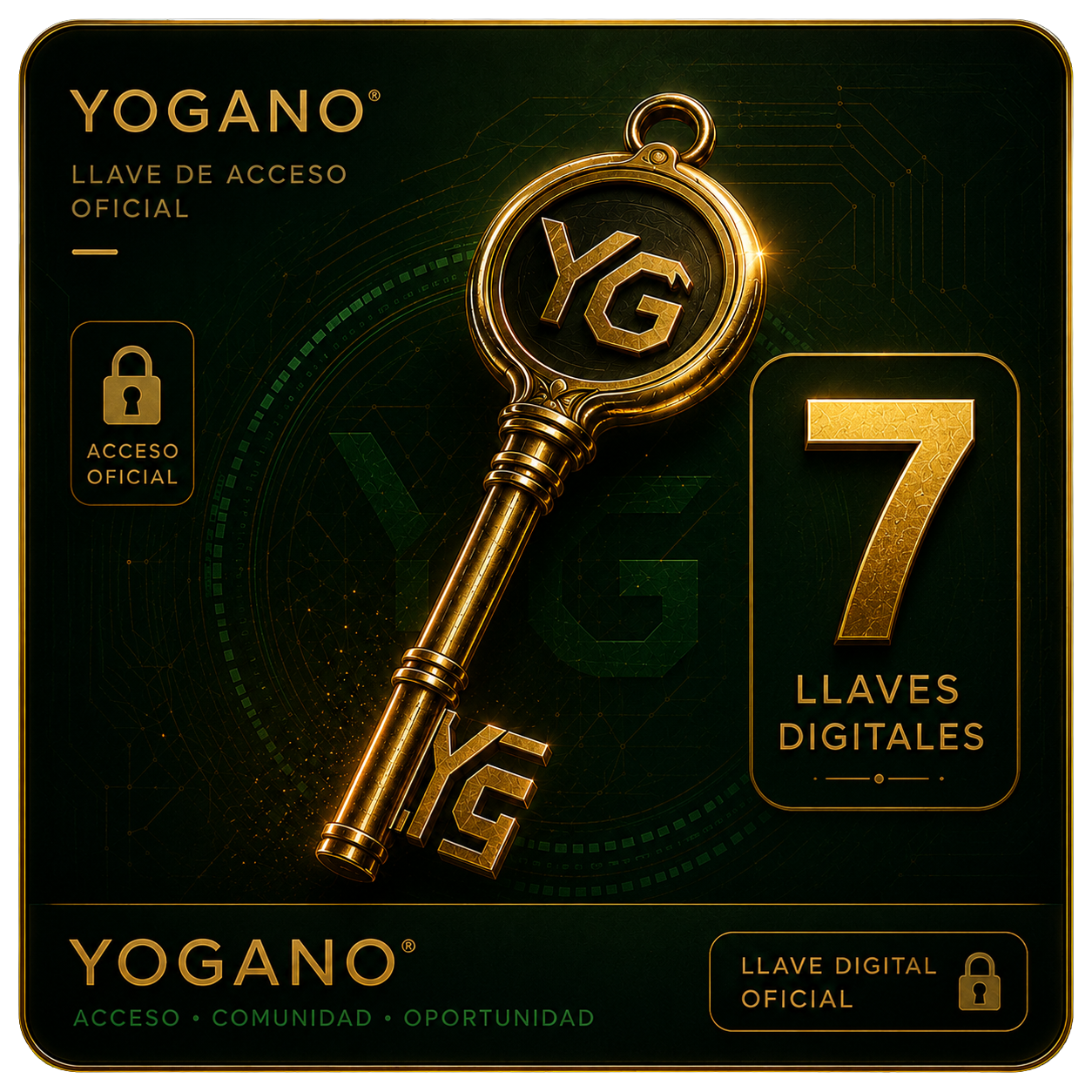 Pack 7 Llaves Digitales YOGANO